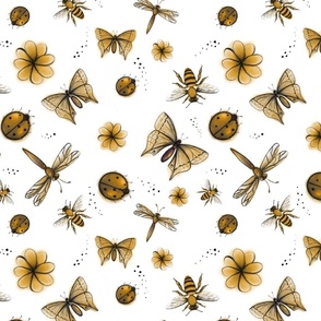 Charming golden bugs - Medium scale