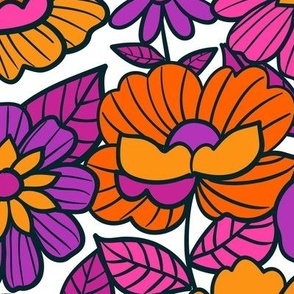 228 Large Retro Flowers pink-01