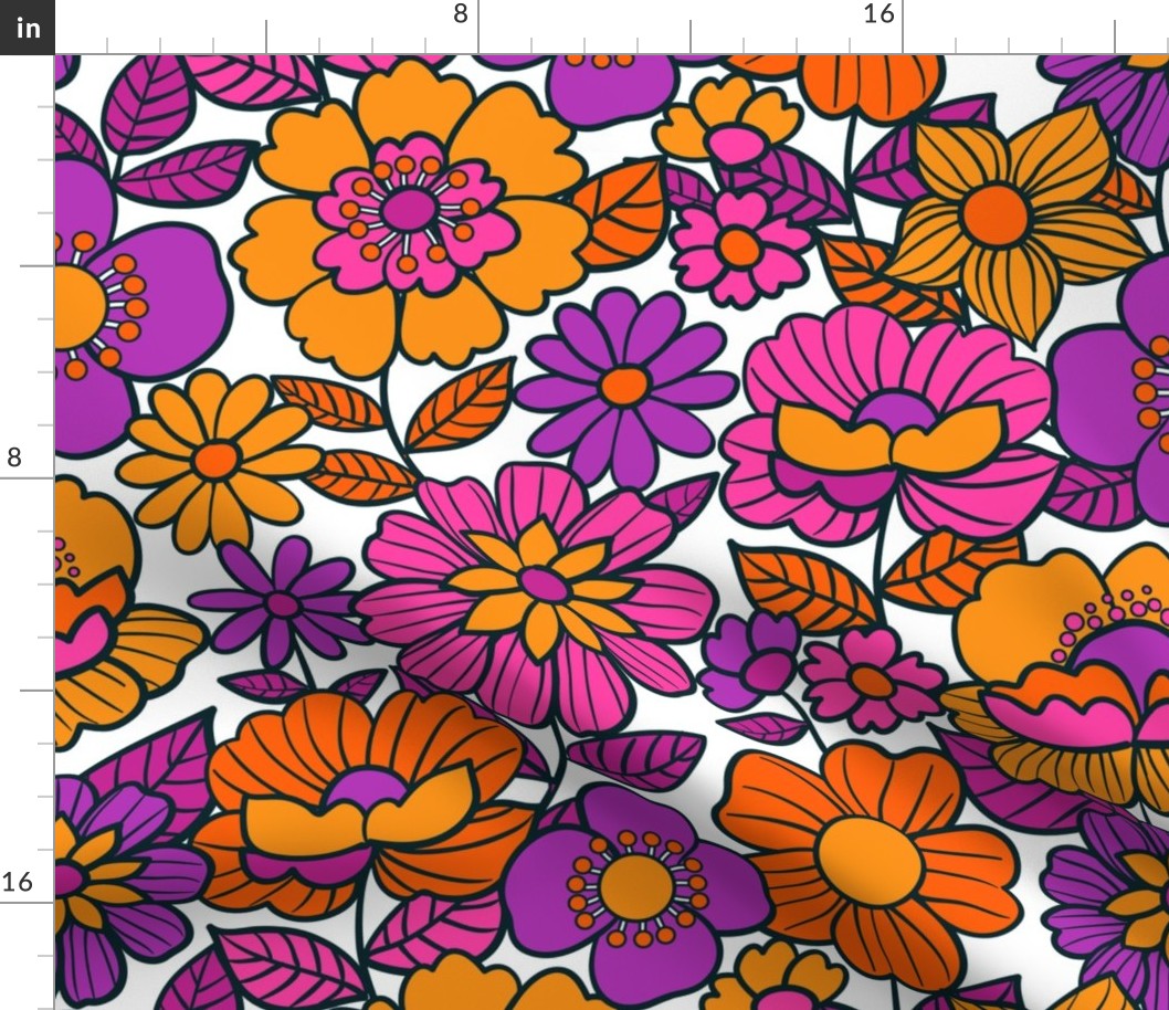 228 Large Retro Flowers pink-01