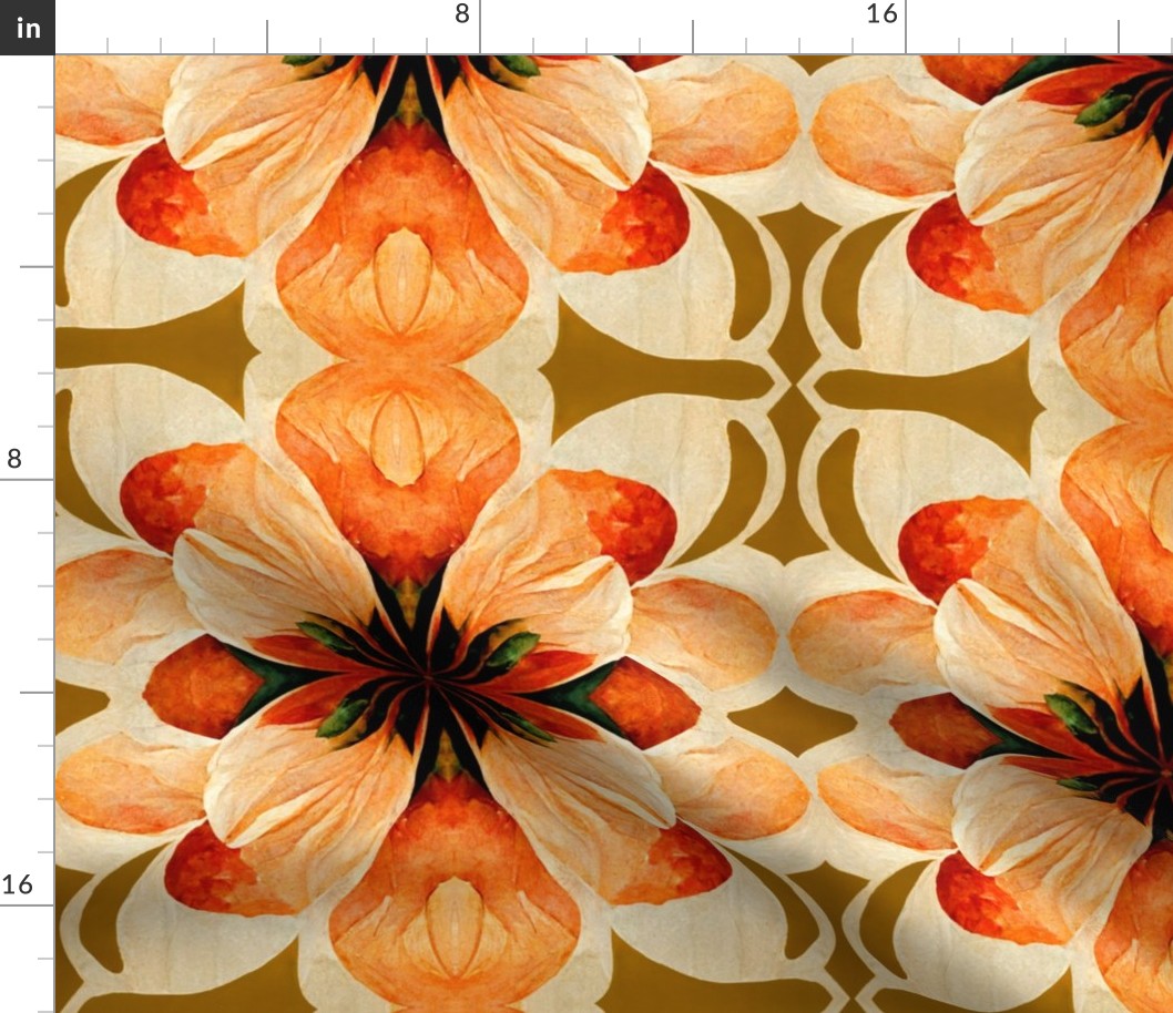 Retro Floral Flower Seamless Pattern