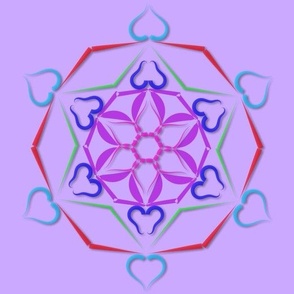 Mandala in light blue background