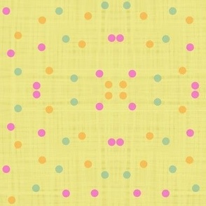 yellow structure with multicolor dots