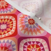 sparkling squares diamonds large scale retro pink by Pippa Shaw
