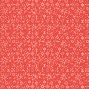 Small Scale- Let it snow Decorative snowflakes in red