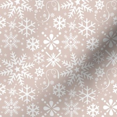 Small Scale- Decorative Snowflakes in Neutral tone