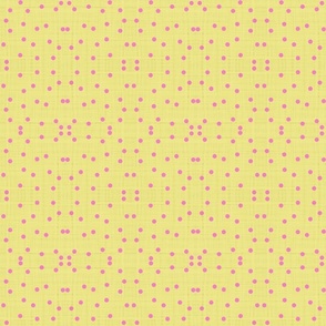 yellow structure with pink dots