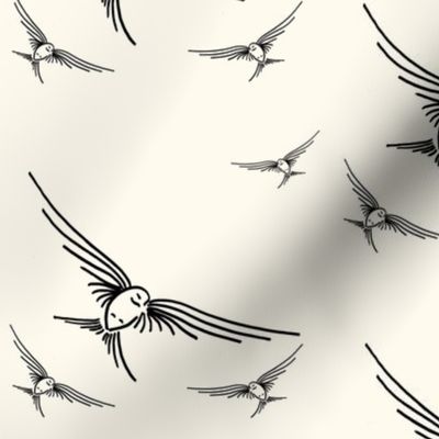 birding - swallows on vanilla 