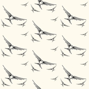 birding - swallows on vanilla 