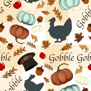 Thanksgiving Turkey Gobble Gobble-Large
