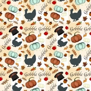 Thanksgiving Gobble Gobble Turkey-Small