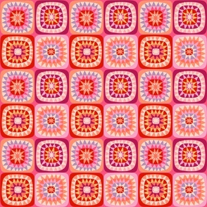 sparkling squares large scale retro pink by Pippa Shaw