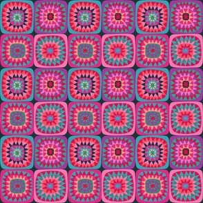 sparkling squares large scale fuchsia emerald by Pippa Shaw