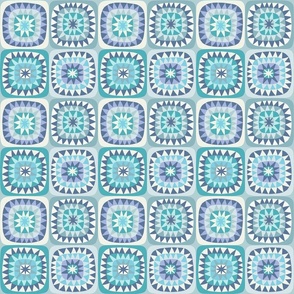 sparkling squares large scale turquoise blue by Pippa Shaw