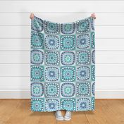 sparkling squares XXL scale turquoise blue by Pippa Shaw