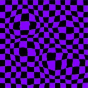 warped black purple checker pattern