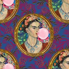 For the love of Color  Bubble Gum Tribute to Frida Pink and Blue Back