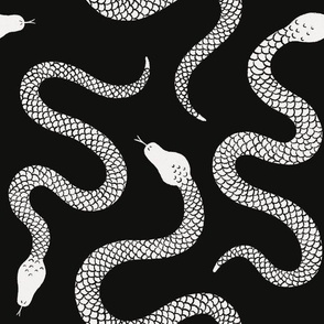 Slithering Snakes - Black and White