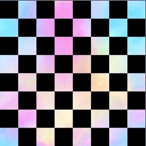 pastel rainbow checker pattern