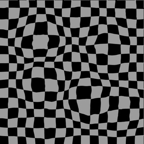 wavy black and gray checker pattern