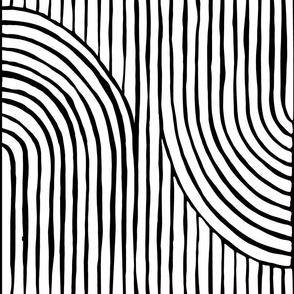 Confluence Striped Handdrawn Geometric Pattern