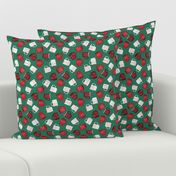 SMALL farmhouse mugs fabric - christmas mugs fabric 