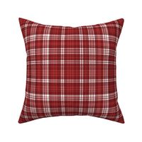 MEDIUM christmas plaid fabric - farmhouse plaid fabric -red