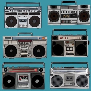 Boombox, blueish