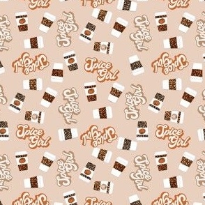 MINI neutral psl pumpkin spice fabric - psl, spice girl leopard print coffee