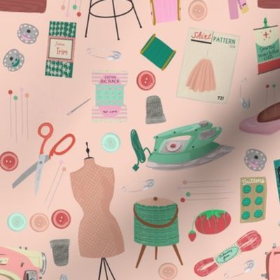 Sewing Tools and Notions Pink