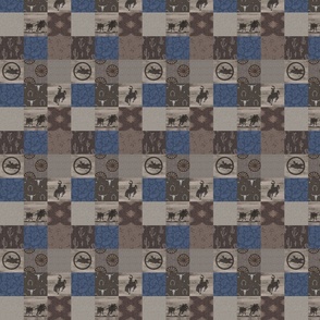1.5” Rodeo Quilt - blue/brown