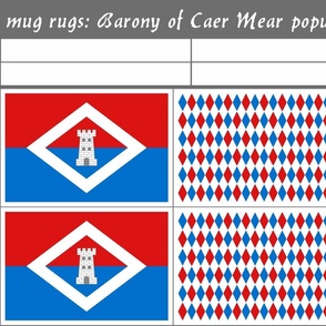 mug rugs: Barony of Caer Mear (SCA)
