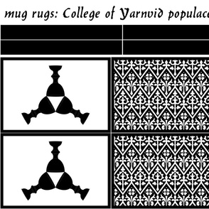 mug rugs: College of Yarnvid (SCA)