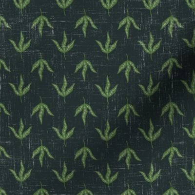 simple leaf motif - marine/green - coordinate for green