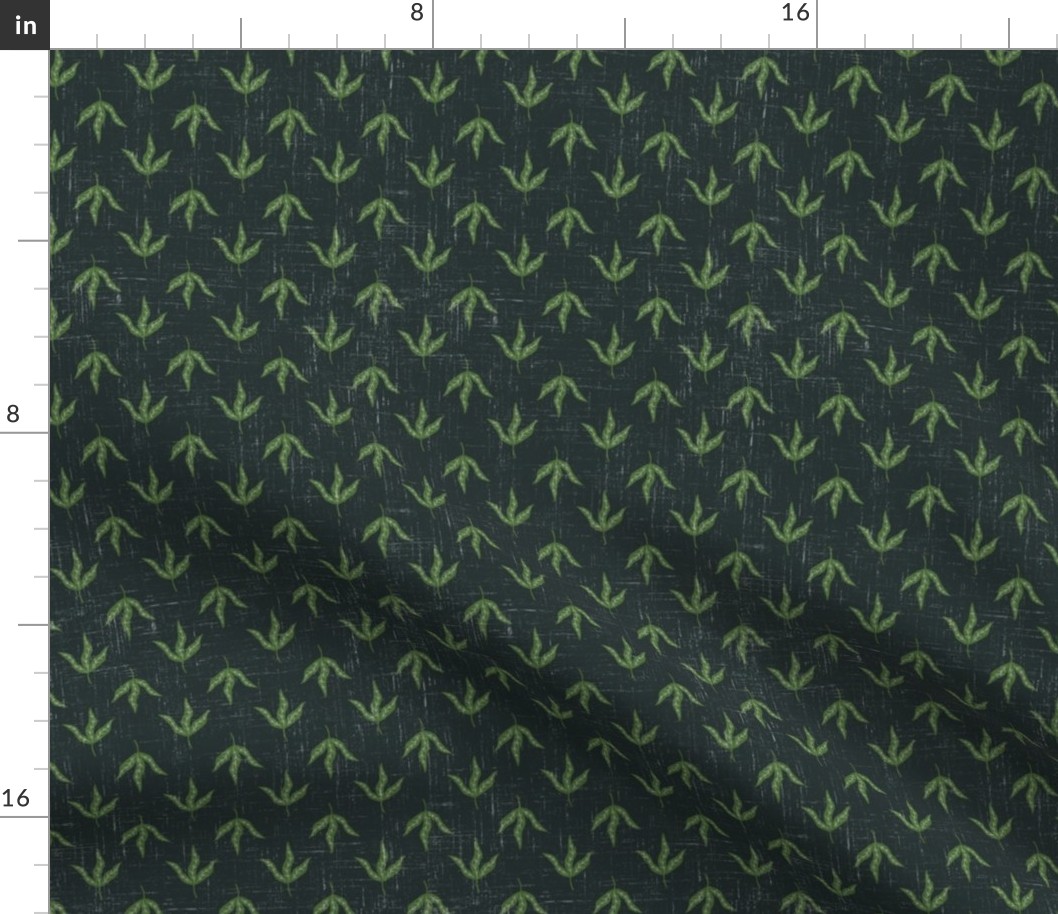 simple leaf motif - marine/green - coordinate for green
