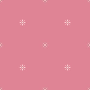 Star || Cream star  on Pink  || Victorian Christmas Collection by Sarah Price Medium Scale Perfect for bags, clothing and quilts