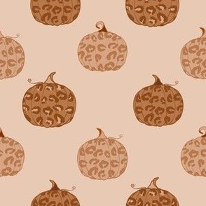 boho neutral pumpkin - leopard print pumpkin, cute fall fabric