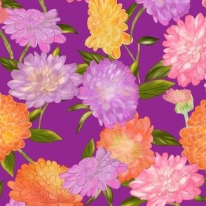 Flower Spray - Purple