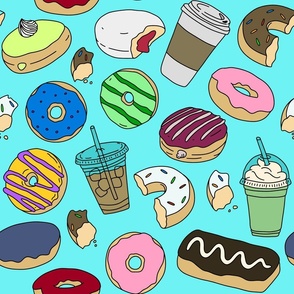 Donuts, blue