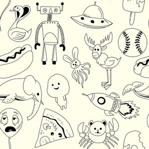 Oodles Of Doodles, off white