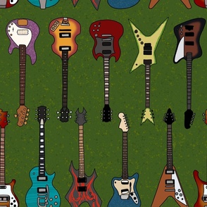 Guitar collection, green