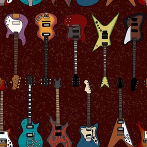 Guitar collection, red