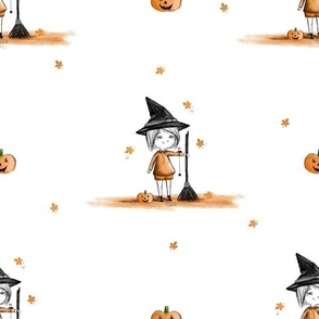 the cute little witch of autumn