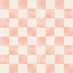 medium watercolor texture block checker in candy pink