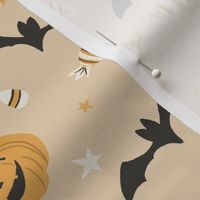 medium scale cute halloween pumpkins bats and candy