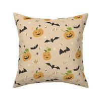 medium scale cute halloween pumpkins bats and candy