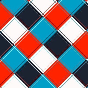 Red and blue Jacquard (medium size)