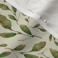 Small Scale Botanical Print Leaves Jungle Nursery