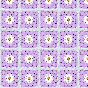 purple granny square
