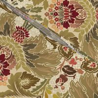 Victorian flowers earthy colors - S