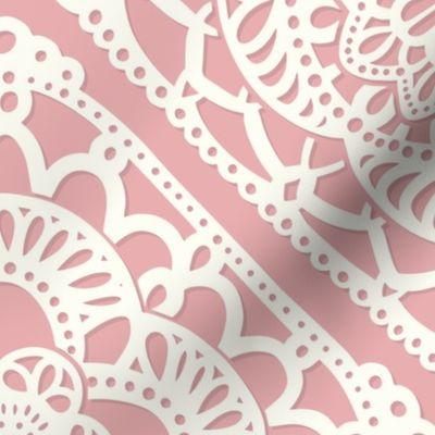 Cozy Granny Squares Diagonal- Pastel Pink- Rose- Calming Neutral- White- Bohemian Lace- Boho Crochet -Extra Large